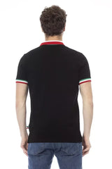 Baldinini Trend Black Cotton Men Polo Shirt - Polos