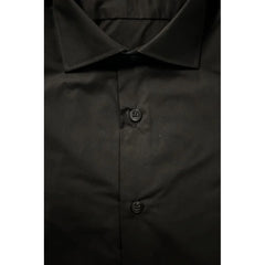 Baldinini Trend Black Cotton Men Shirt