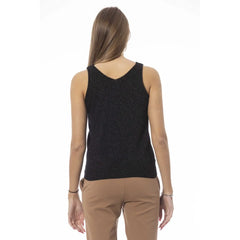 Baldinini Trend Black Fabric Tank Top - M - Tank Tops