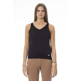 Baldinini Trend Black Fabric Tank Top - M - Tank Tops