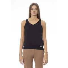 Baldinini Trend Black Fabric Tank Top - M - Tank Tops