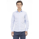 Baldinini Trend Blue Cotton Long Sleeve T-Shirt