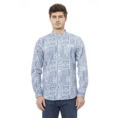 Baldinini Trend Blue Cotton Long Sleeve T-Shirt - M