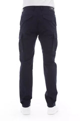 Baldinini Trend Blue Cotton Men Cargo Trouser - W32 - Cargo Pants