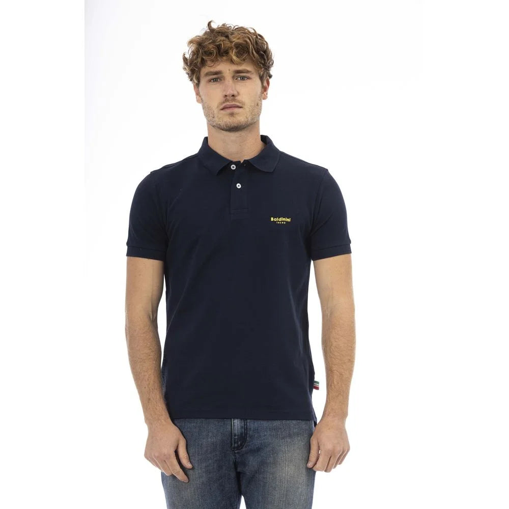 Baldinini Trend Blue Cotton Men Polo - M - Polos