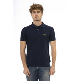 Baldinini Trend Blue Cotton Men Polo - M - Polos
