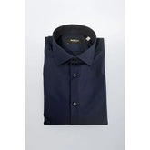 Baldinini Trend Blue Cotton Men Shirt