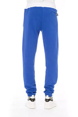 Baldinini Trend Blue Cotton Men Sport Pant - Joggers