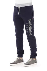 Baldinini Trend Blue Cotton Men Sport Pant - Joggers
