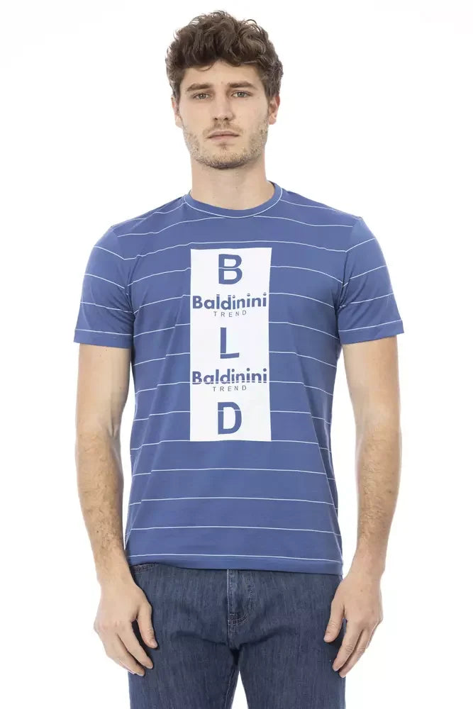 Baldinini Trend Blue Cotton Men T-Shirt - T-Shirts