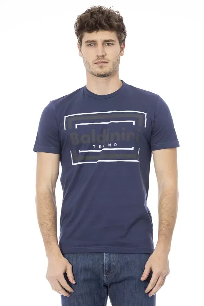 Baldinini Trend Blue Cotton Men T-Shirt - XL - T-Shirts