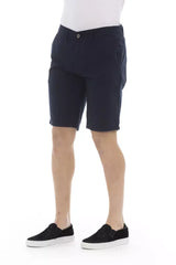 Baldinini Trend Blue Cotton Men’s Bermuda Short - IT44 | XS - Bermudas