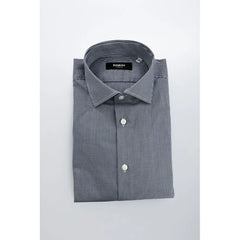 Baldinini Trend Blue Cotton Men’s Shirt