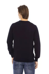 Baldinini Trend Blue Fabric Men Sweater - XL - Sweaters