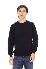 Baldinini Trend Blue Fabric Men Sweater - XL - Sweaters