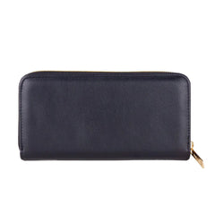 Baldinini Trend Chic Black Leather Zip Wallet - Wallets