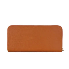 Baldinini Trend Elegant Orange Leather Wallet with Zipper - Wallets