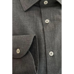 Baldinini Trend Gray Cotton Men Shirt