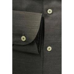 Baldinini Trend Gray Cotton Men Shirt