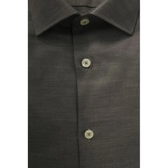Baldinini Trend Gray Cotton Men Shirt