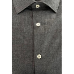 Baldinini Trend Gray Cotton Men Shirt