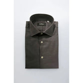 Baldinini Trend Gray Cotton Men Shirt