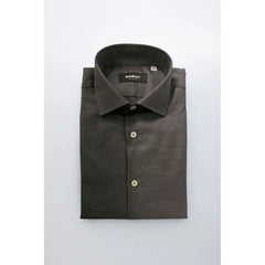 Baldinini Trend Gray Cotton Men Shirt