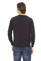 Baldinini Trend Gray Fabric Men Sweater - M - Sweaters