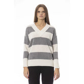 Baldinini Trend Gray Wool Women Sweater - M - Sweaters