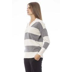 Baldinini Trend Gray Wool Women Sweater - M - Sweaters