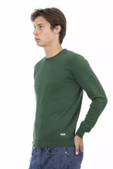 Baldinini Trend Green Cotton Men Sweater - XXL - Sweaters
