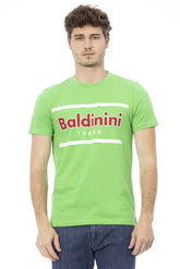 Baldinini Trend Green Cotton Men T-Shirt - Polos