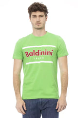 Baldinini Trend Green Cotton Men T-Shirt - Polos