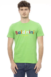 Baldinini Trend Green Cotton Men T-Shirt - T-Shirts