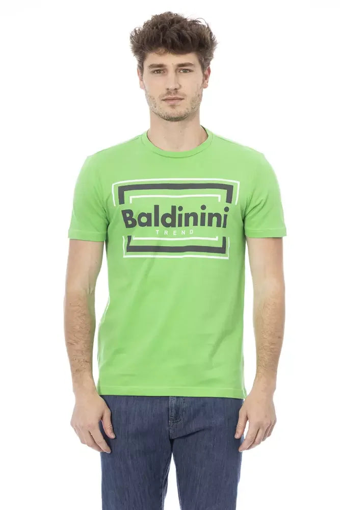Baldinini Trend Green Cotton Men T-Shirt - T-Shirts