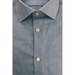 Baldinini Trend Light Blue Cotton Men Shirt