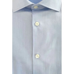 Baldinini Trend Light Blue Cotton Men Shirt