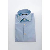 Baldinini Trend Light Blue Cotton Men Shirt