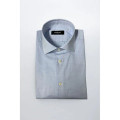 Baldinini Trend Light Blue Cotton Men Shirt