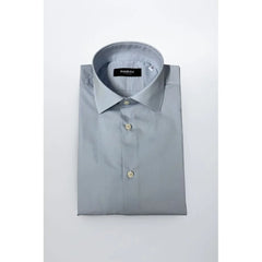Baldinini Trend Light Blue Cotton Men Shirt
