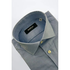 Baldinini Trend Light Blue Cotton Men Shirt