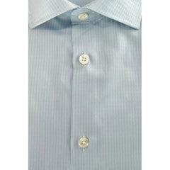 Baldinini Trend Light Blue Cotton Men Shirt