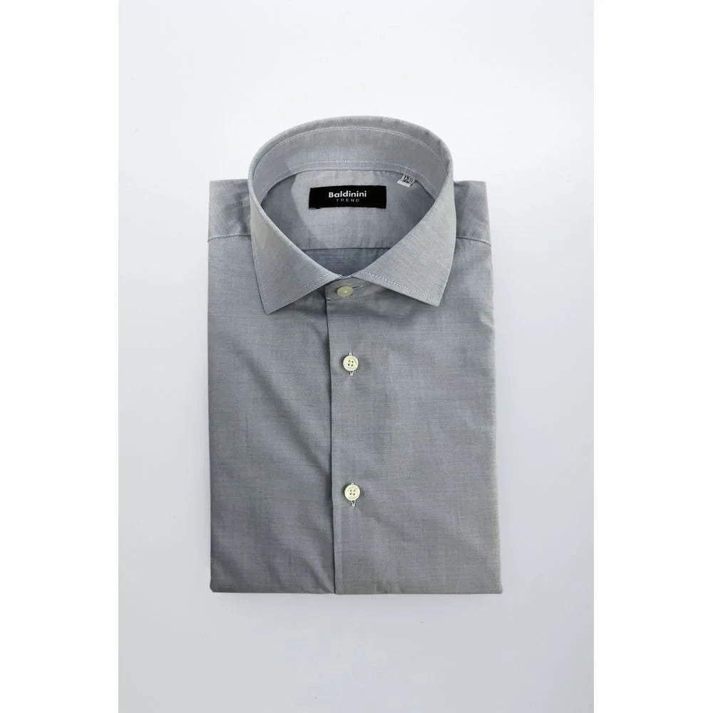Baldinini Trend Light Blue Cotton Men Shirt - Shirts