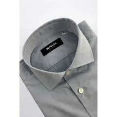 Baldinini Trend Light Blue Cotton Men Shirt - Shirts