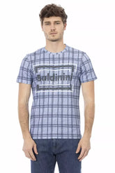 Baldinini Trend Light Blue Cotton Men T-Shirt - T-Shirts