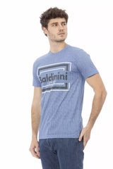 Baldinini Trend Light Blue Cotton Men T-Shirt - T-Shirts