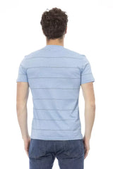 Baldinini Trend Light Blue Cotton Men T-Shirt - T-Shirts