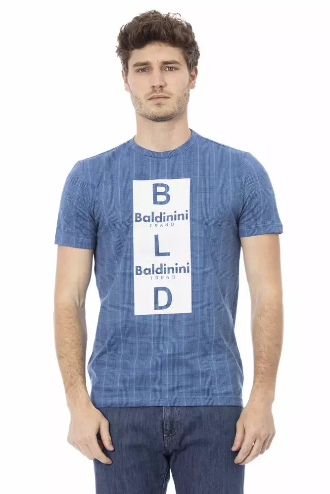 Baldinini Trend Light Blue Cotton Men T-Shirt - T-Shirts