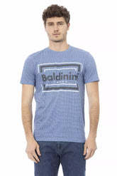 Baldinini Trend Light Blue Cotton Men T-Shirt - T-Shirts