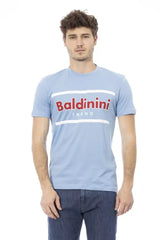 Baldinini Trend Light Blue Cotton Men T-Shirt - XS - T-Shirts